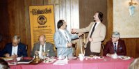 At the head table